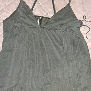 Free People Olive Green Strappy Top